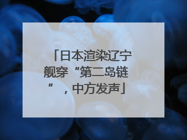 日本渲染辽宁舰穿“第二岛链”，中方发声