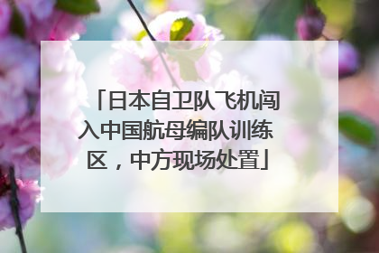 日本自卫队飞机闯入中国航母编队训练区，中方现场处置