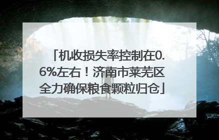 机收损失率控制在0.6%左右！济南市莱芜区全力确保粮食颗粒归仓