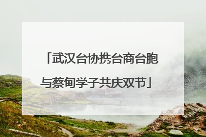 武汉台协携台商台胞与蔡甸学子共庆双节
