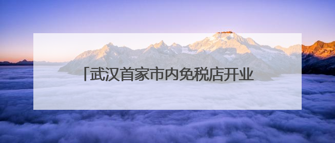武汉首家市内免税店开业，免退税经济或成新风潮