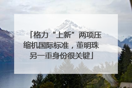 格力“上新”两项压缩机国际标准，董明珠另一重身份很关键