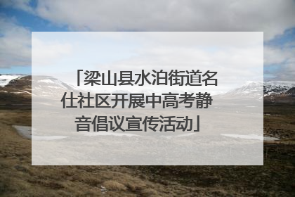 梁山县水泊街道名仕社区开展中高考静音倡议宣传活动