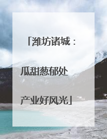 潍坊诸城：瓜甜葱郁处 产业好风光