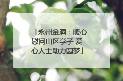 永州金洞：暖心慰问山区学子 爱心人士助力圆梦