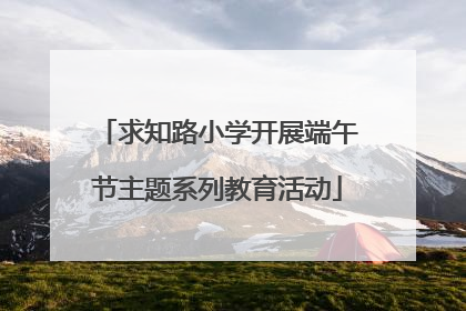 求知路小学开展端午节主题系列教育活动