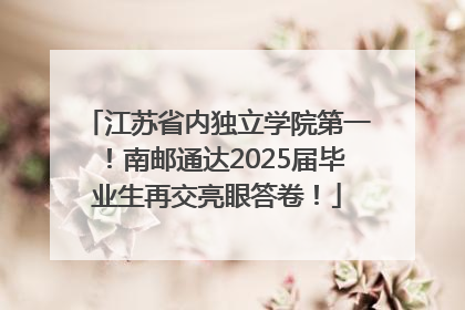 江苏省内独立学院第一！南邮通达2025届毕业生再交亮眼答卷！