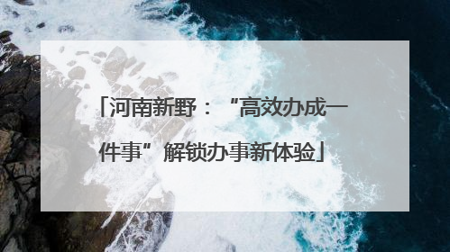 河南新野：“高效办成一件事”解锁办事新体验