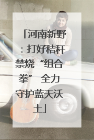 河南新野：打好秸秆禁烧“组合拳” 全力守护蓝天沃土