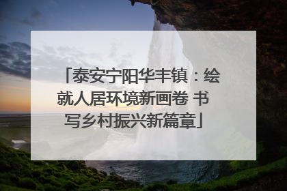 泰安宁阳华丰镇：绘就人居环境新画卷 书写乡村振兴新篇章