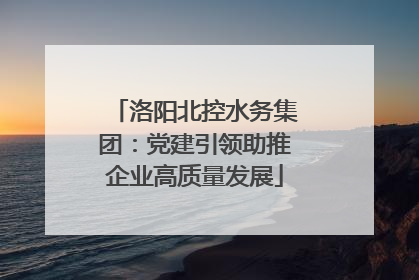 洛阳北控水务集团：党建引领助推企业高质量发展
