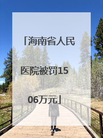 海南省人民医院被罚1506万元