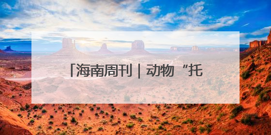 海南周刊｜动物“托儿所”里的双倍母爱