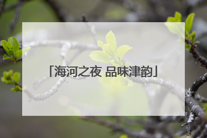 海河之夜 品味津韵
