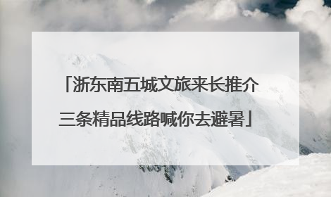 浙东南五城文旅来长推介 三条精品线路喊你去避暑