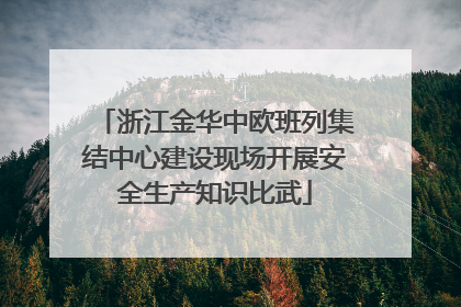 浙江金华中欧班列集结中心建设现场开展安全生产知识比武