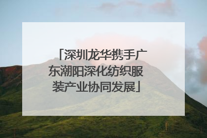 深圳龙华携手广东潮阳深化纺织服装产业协同发展