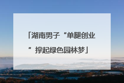 湖南男子“单腿创业”撑起绿色园林梦