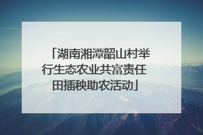 湖南湘潭韶山村举行生态农业共富责任田插秧助农活动