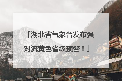 湖北省气象台发布强对流黄色省级预警！