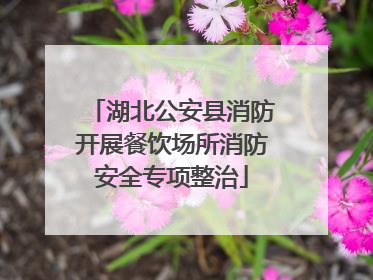 湖北公安县消防开展餐饮场所消防安全专项整治