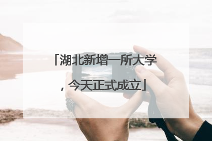 湖北新增一所大学，今天正式成立