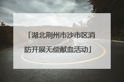 湖北荆州市沙市区消防开展无偿献血活动