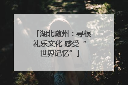 湖北随州：寻根礼乐文化 感受“世界记忆”