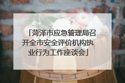 菏泽市应急管理局召开全市安全评价机构执业行为工作座谈会