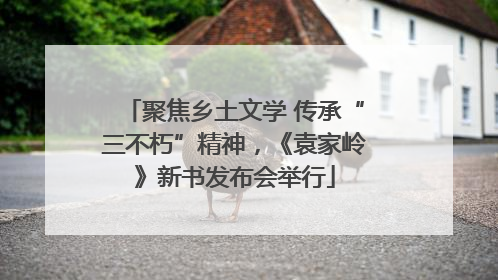 聚焦乡土文学 传承“三不朽”精神，《袁家岭》新书发布会举行