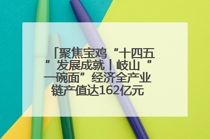 聚焦宝鸡“十四五”发展成就丨岐山“一碗面”经济全产业链产值达162亿元 入选全国典型县