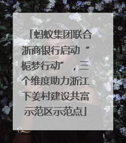 蚂蚁集团联合浙商银行启动“栀梦行动”，三个维度助力浙江下姜村建设共富示范区示范点