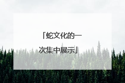 蛇文化的一次集中展示