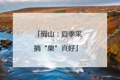 蜀山：夏季采摘“果”真好