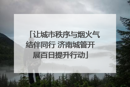 让城市秩序与烟火气结伴同行 济南城管开展百日提升行动