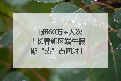 超60万+人次！长春新区端午假期“热”点四射
