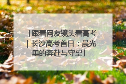 跟着网友镜头看高考｜长沙高考首日：晨光里的奔赴与守望