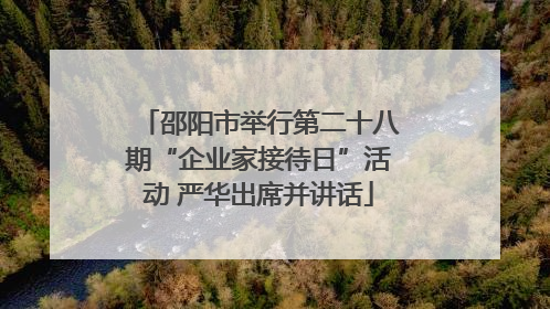 邵阳市举行第二十八期“企业家接待日”活动 严华出席并讲话