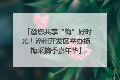 邀您共享“梅”好时光！漳州开发区举办杨梅采摘季嘉年华