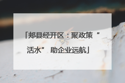 郏县经开区：聚政策“活水” 助企业远航