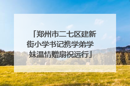 郑州市二七区建新街小学书记携学弟学妹温情赠扇祝远行