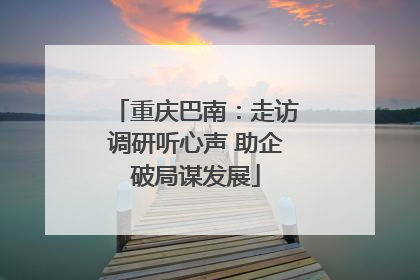 重庆巴南：走访调研听心声 助企破局谋发展