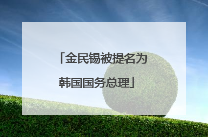 金民锡被提名为韩国国务总理