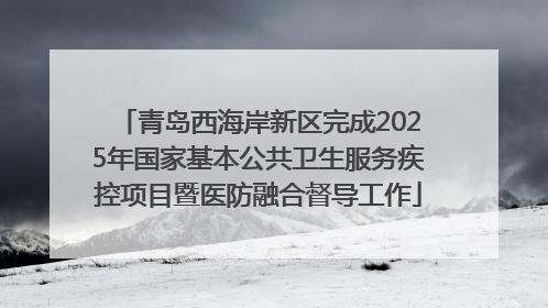 青岛西海岸新区完成2025年国家基本公共卫生服务疾控项目暨医防融合督导工作