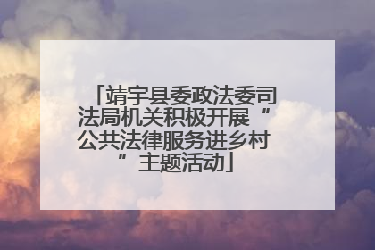 靖宇县委政法委司法局机关积极开展“公共法律服务进乡村”主题活动