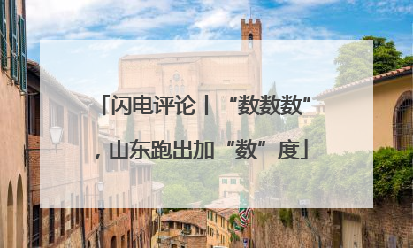闪电评论丨“数数数”，山东跑出加“数”度
