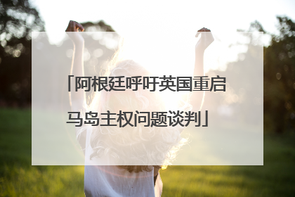 阿根廷呼吁英国重启马岛主权问题谈判