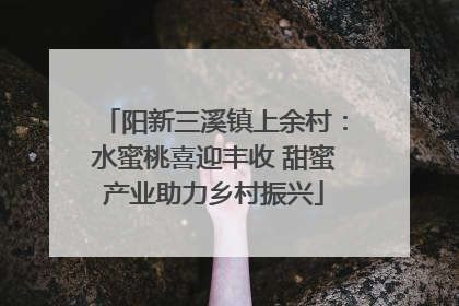 阳新三溪镇上余村：水蜜桃喜迎丰收 甜蜜产业助力乡村振兴