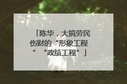 陈华，大搞劳民伤财的“形象工程”“政绩工程”