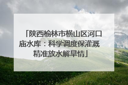陕西榆林市横山区河口庙水库：科学调度保灌溉 精准放水解旱情